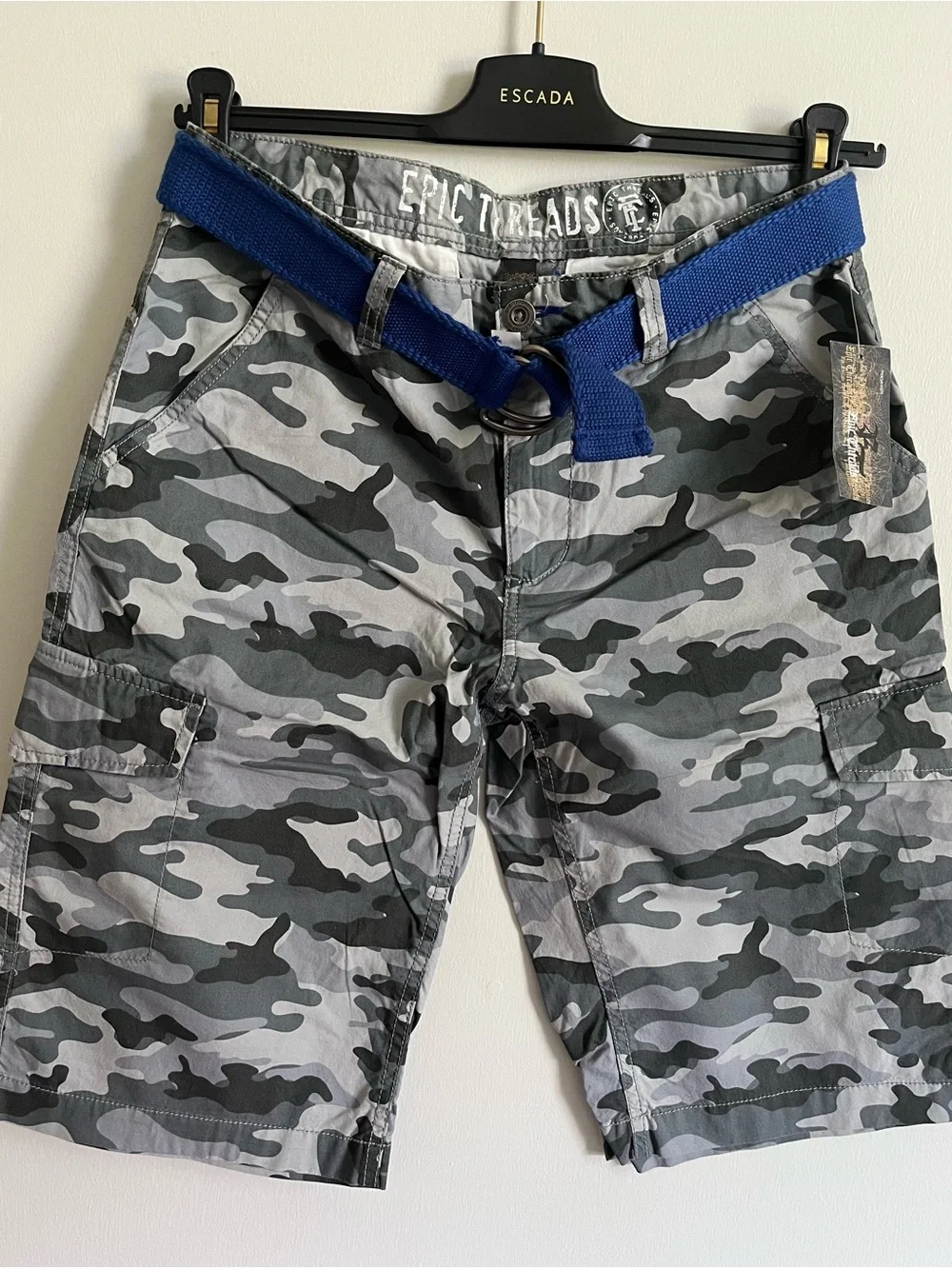 BNWT deadstock epic threads Y2K gray camo youth shorts